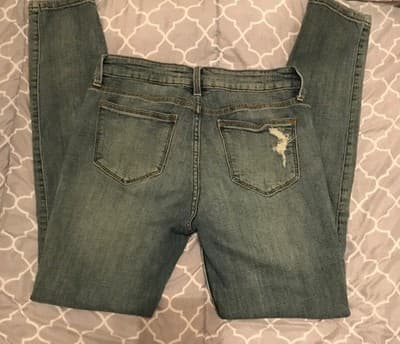 Eunina Clara High Rise Skinny Jeans Size 7 Women Distressed Denim Crop Stretch - Thumbnail 3