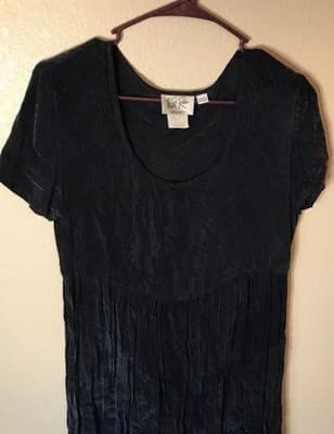 WILD ROSE Vintage dark blue Maxi Dress short Sleeve Size 4 - Thumbnail 2