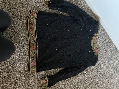 Laurence Kazar Women’s Size L Vintage 80’s Black Sequined Beaded Evening Jacket - Thumbnail 4