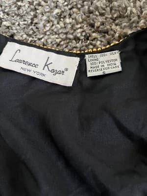 Laurence Kazar Women’s Size L Vintage 80’s Black Sequined Beaded Evening Jacket - Thumbnail 5