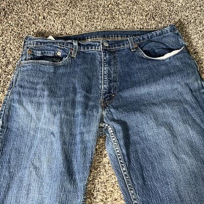 LEVIS 558 Jeans Denim Trousers Mens W38 L35 - Thumbnail 4