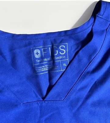 FIGS Catarina One Pocket Scrub Top Medical V-Neck Size XL Indigo Blue - Thumbnail 2