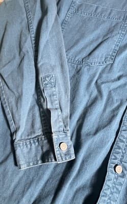 Vintage Levis Shirt Jacket Mens Xl Chore Shacket Metal Buttons Canvas 90s Dyed - Thumbnail 6