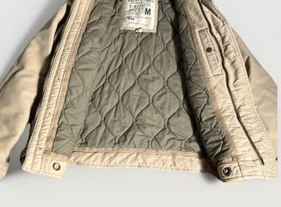 Abercrombie And Fitch Vintage Tan Military/ Army Style Jacket M Rare Y2K - Thumbnail 2