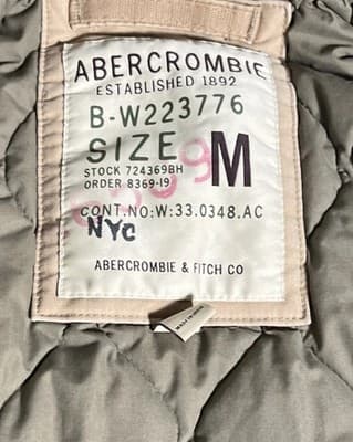 Abercrombie And Fitch Vintage Tan Military/ Army Style Jacket M Rare Y2K - Thumbnail 5