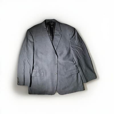 Brooks Brothers Mens Blazer 48R Gray Pinstripe Wool Stretch Suit Jacket 346 - Thumbnail 2
