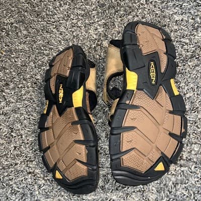 KEEN Sarasota Leather Waterproof Hiking Sandal Trail Brown Yellow Women’s Sz 6.5 - Thumbnail 5