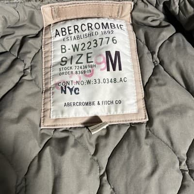 Abercrombie And Fitch Vintage Tan Military/ Army Style Jacket M Rare Y2K - Thumbnail 9