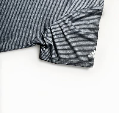 Adidas Gray Striped Golf Polo Shirt Performance Short Sleeve XL Summer - Thumbnail 4