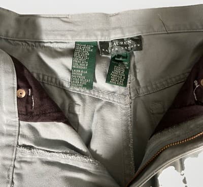 Lauren Jeans Co Ralph Lauren LRL Green Label Straight Fit Pants Size 6 Light - Thumbnail 2