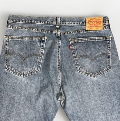 Vintage levis 505 Jeans Mens Size 36x30 Light Wash Denim Y2K - Thumbnail 3