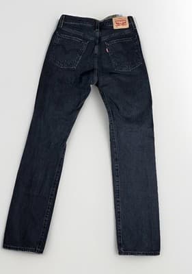 Levi’s Women’s 501 Black Jeans Button Fly Straight Leg Denim W 27 L32 Distressed - Thumbnail 5