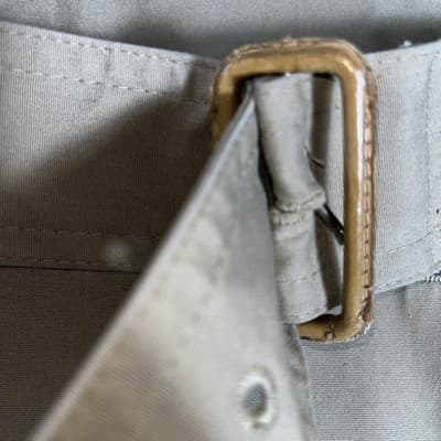 Vintage Brooks Brothers Trench Coat Wom. 42 L Khaki Belted Plaid Lined Made USA - Thumbnail 3