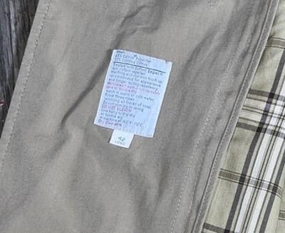 Vintage Brooks Brothers Trench Coat Wom. 42 L Khaki Belted Plaid Lined Made USA - Thumbnail 5