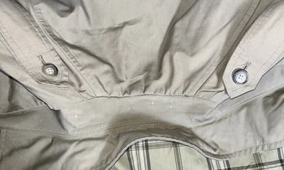 Vintage Brooks Brothers Trench Coat Wom. 42 L Khaki Belted Plaid Lined Made USA - Thumbnail 11