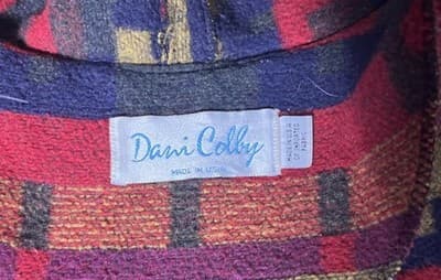 Vintage 80s Dani Colby Colorful Hooded Batwing Cape Poncho Aztec Southwestern - Thumbnail 6