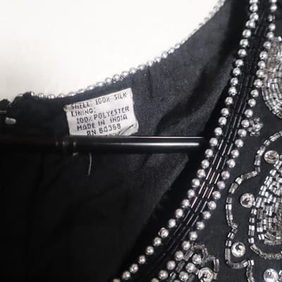 Denise Elle Dress Womens Large Beaded Sequin Short Sleeve Shoulder Pads - Thumbnail 5
