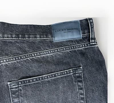 NWT Lot Of 2 Lucky Brand Men's Vintage Loose Jeans Shorts Size 40 Black Denim - Thumbnail 2