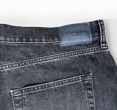 NWT Lucky Brand Men's Vintage Loose Jeans Shorts Size 42 Black Denim Cutoffs Y2K - Thumbnail 4