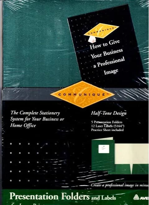 Avery 26485 One Package Of 5 Presentation Folders And 12 Labels Old Stock - Thumbnail 7