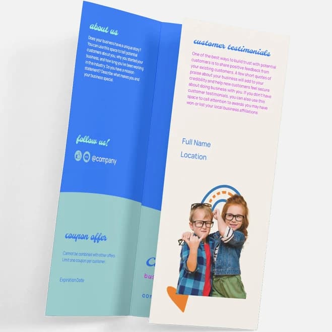 Communique Printable Tri-fold Brochures W/ Clear Sealing Labels- Paisley Design - Thumbnail 3