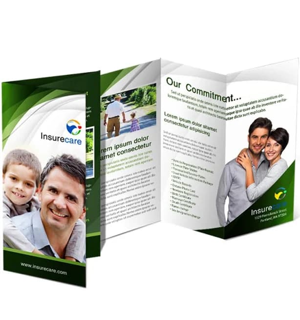 Communique Printable Tri-fold Brochures W/ Clear Sealing Labels- Paisley Design - Thumbnail 5