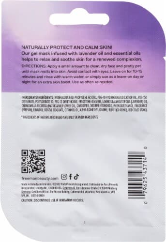 Freeman Natural Skincare Relaxing Lavender & Essential Oil Gel Leave on Facial Mask - Thumbnail 7