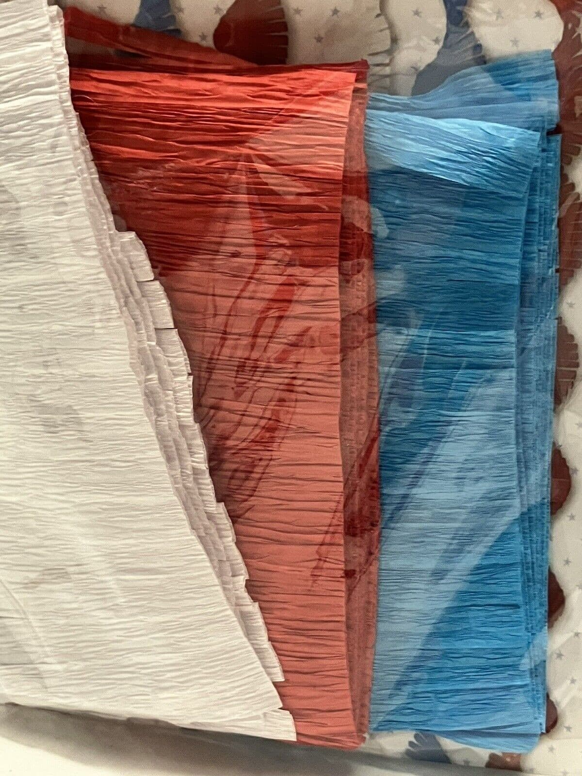 12X Bullseye Playground Red White & Blue Streamers 50” 8ct - Thumbnail 3