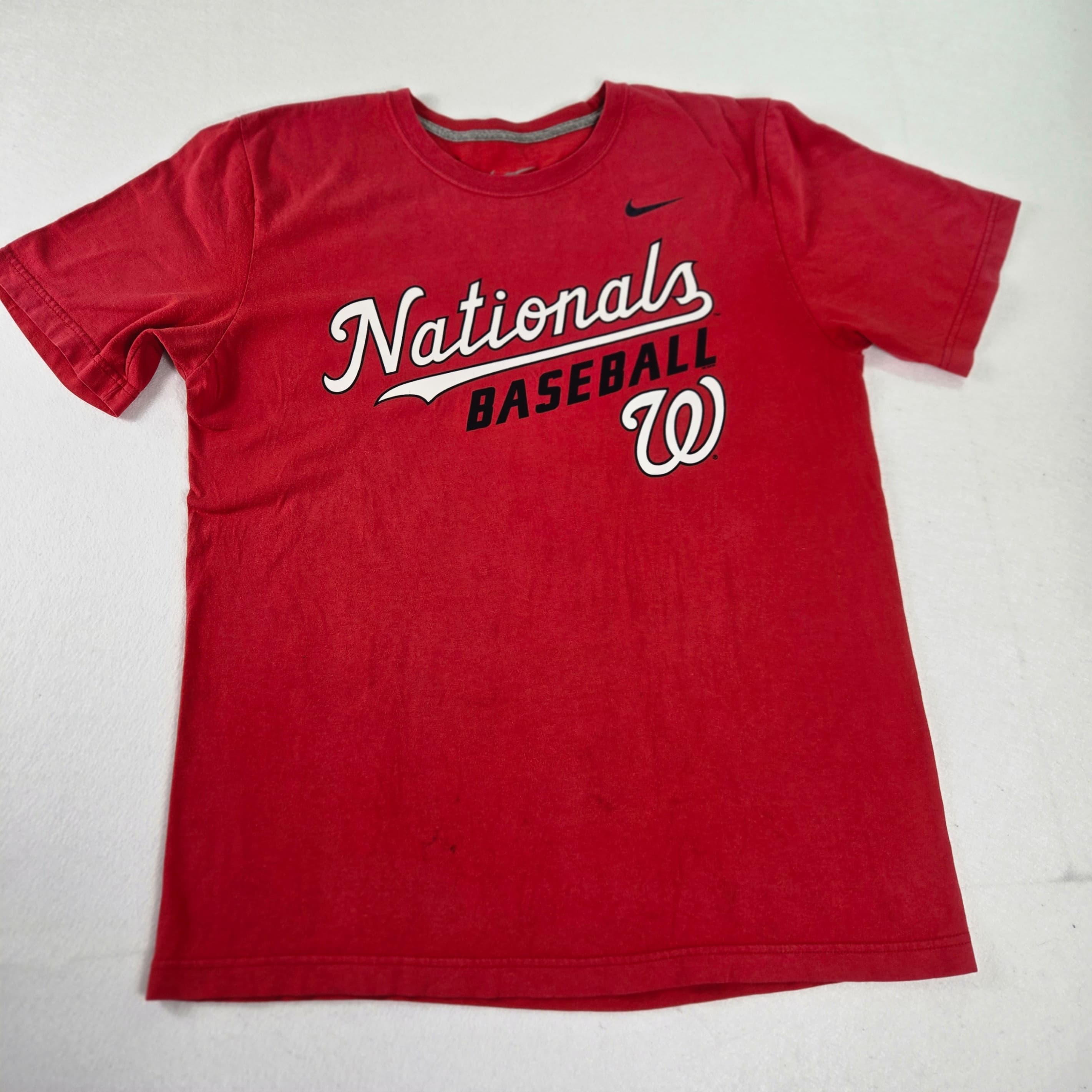 Nike Nationals Baseball Red T-Shirt Size Large