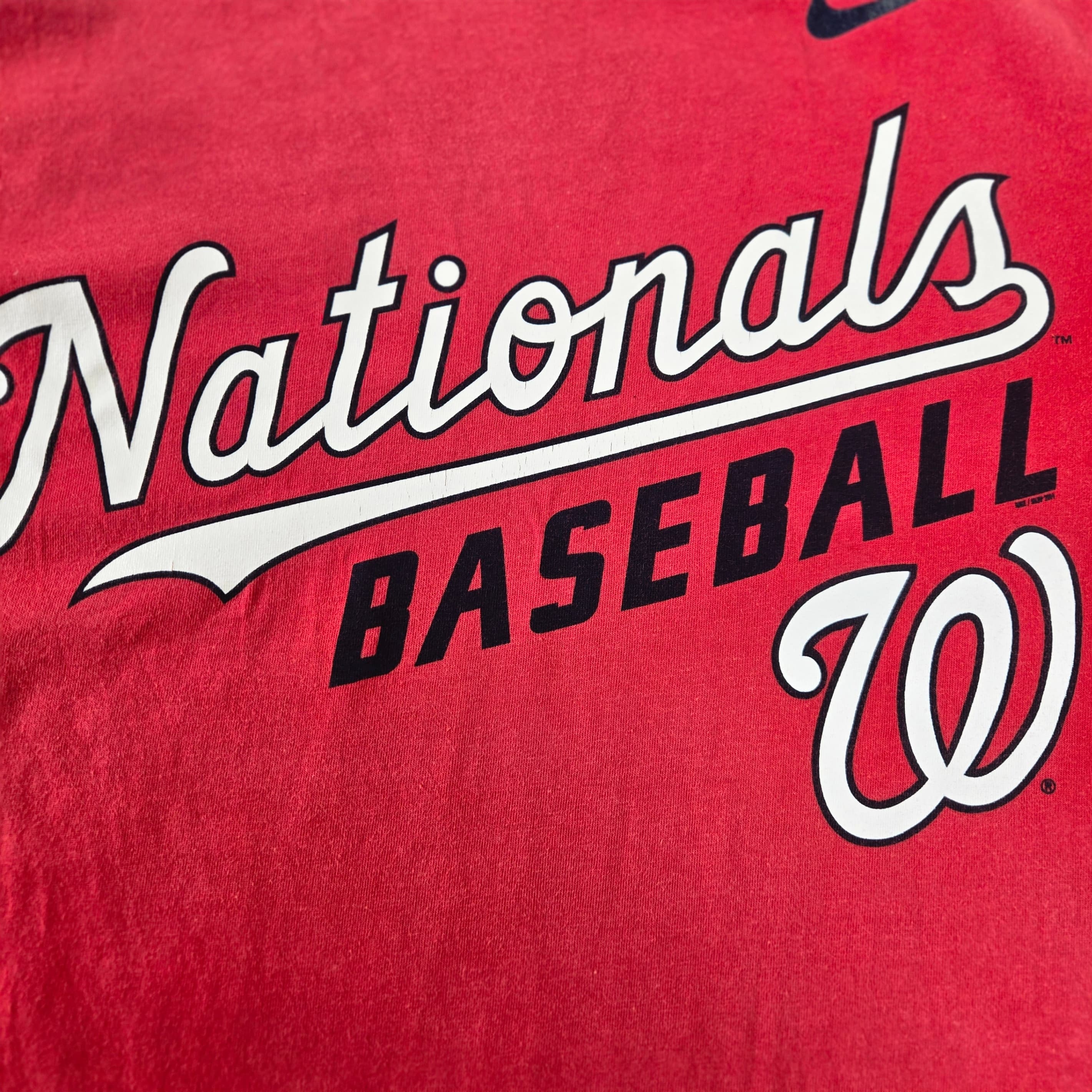 Nike Nationals Baseball Red T-Shirt Size Large - Thumbnail 9
