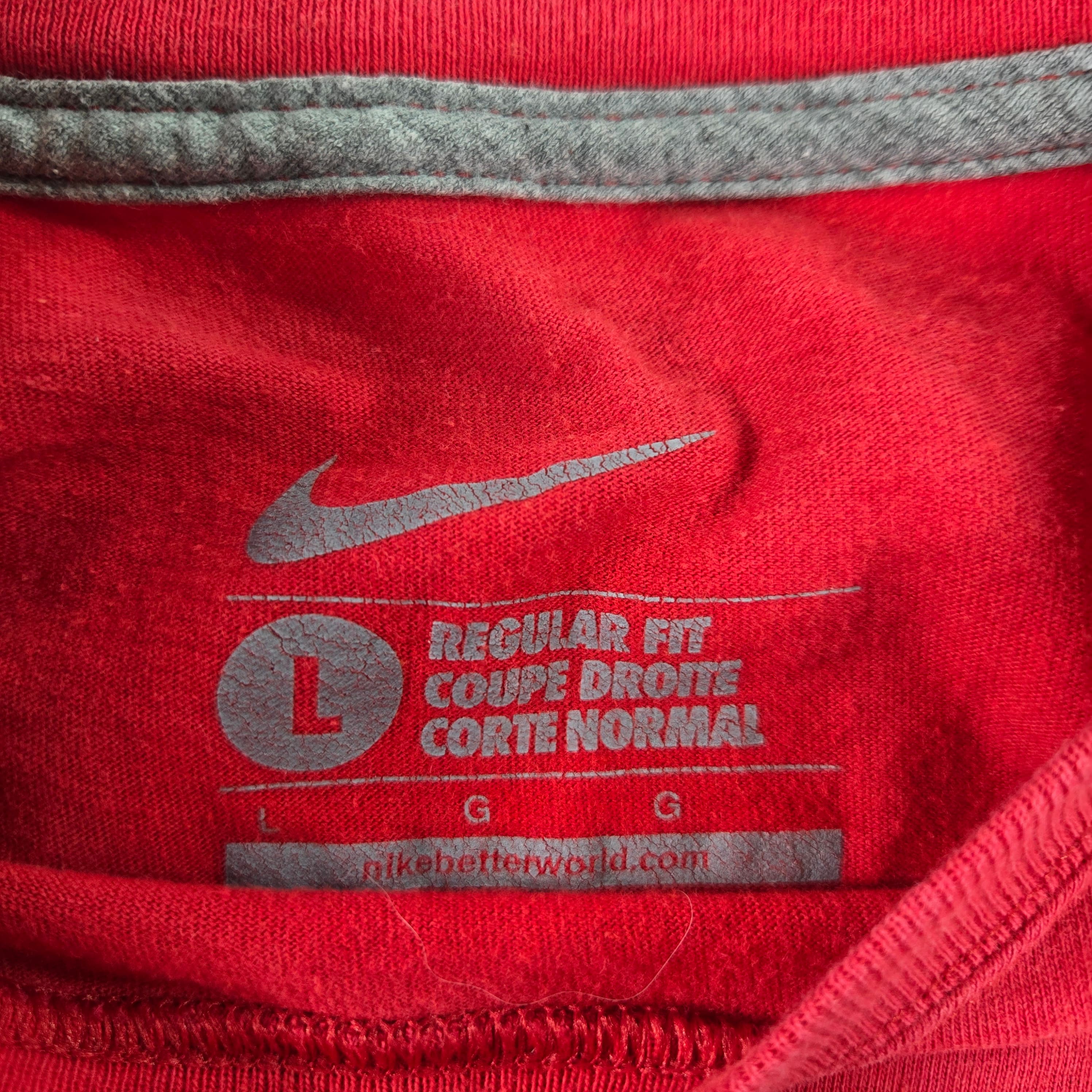 Nike Nationals Baseball Red T-Shirt Size Large - Thumbnail 12
