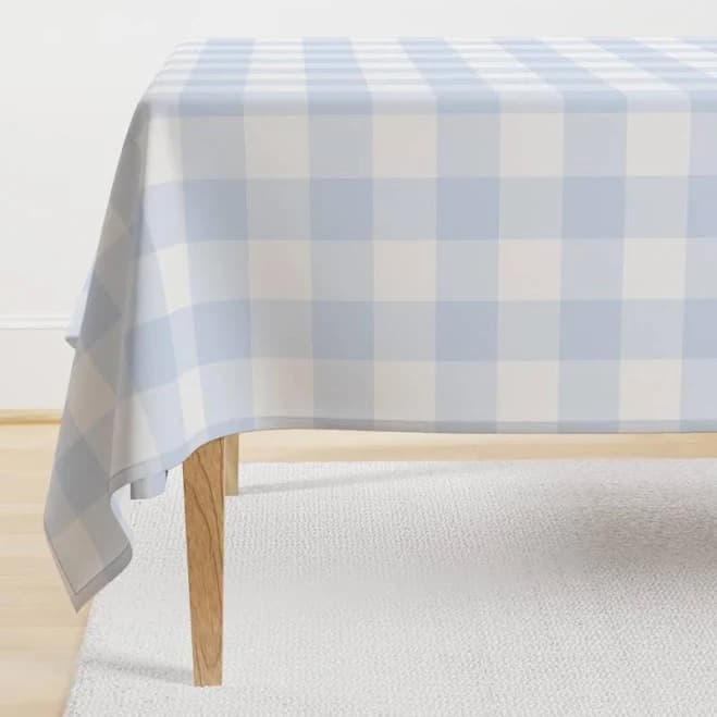 1ct Easter Pastel Gingham Plaid Table Cover - Spritz - Thumbnail 6