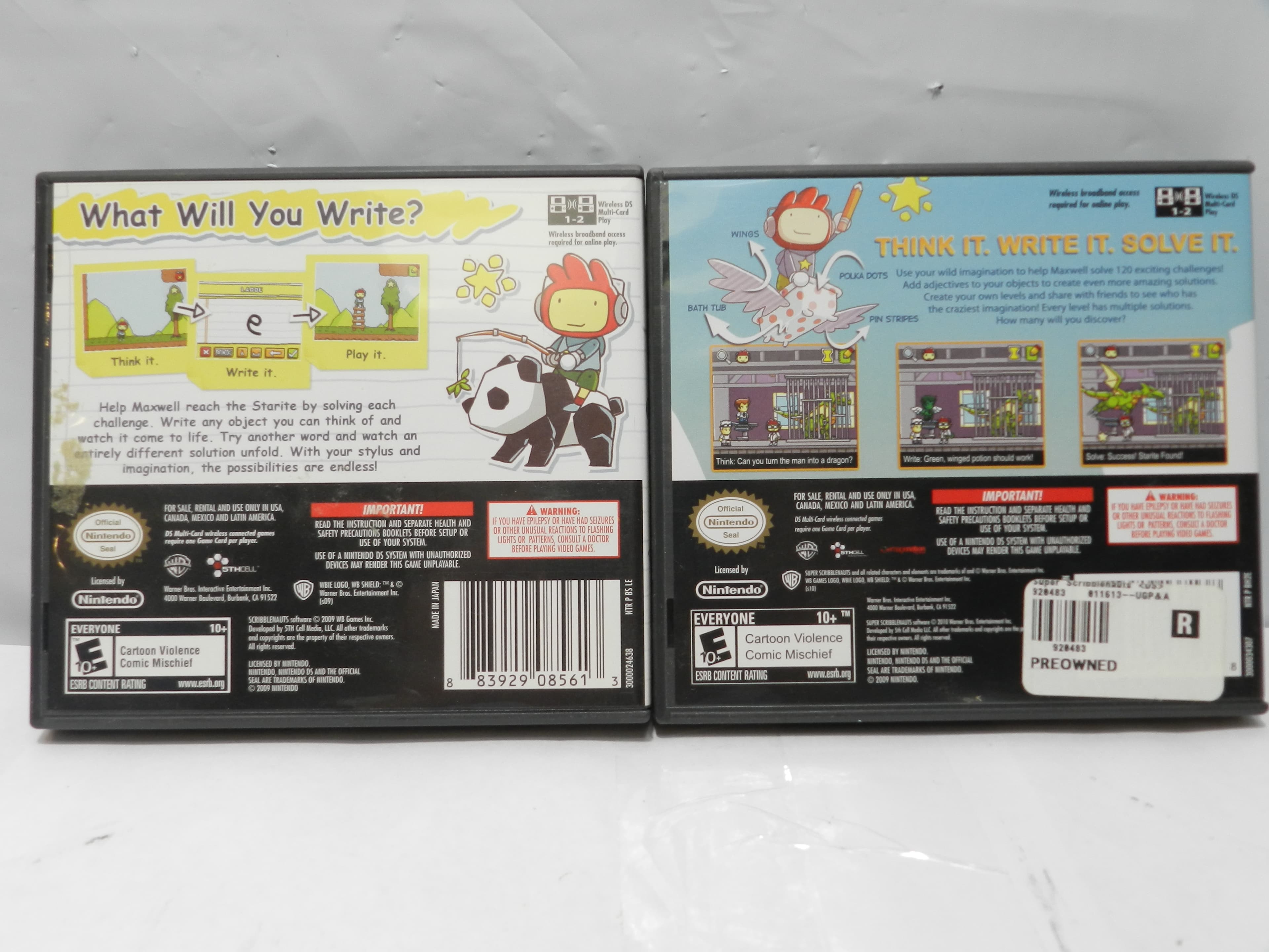 Nintendo DS Scribblenauts 2009 & Super Scribblenauts 2010 Games (O9M) - Thumbnail 2