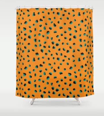 Funky Cheetah Animal Print Shower Curtain with Pretty Pop Design by Elisa - Society6 - Thumbnail 3