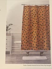 Funky Cheetah Animal Print Shower Curtain with Pretty Pop Design by Elisa - Society6 - Thumbnail 7