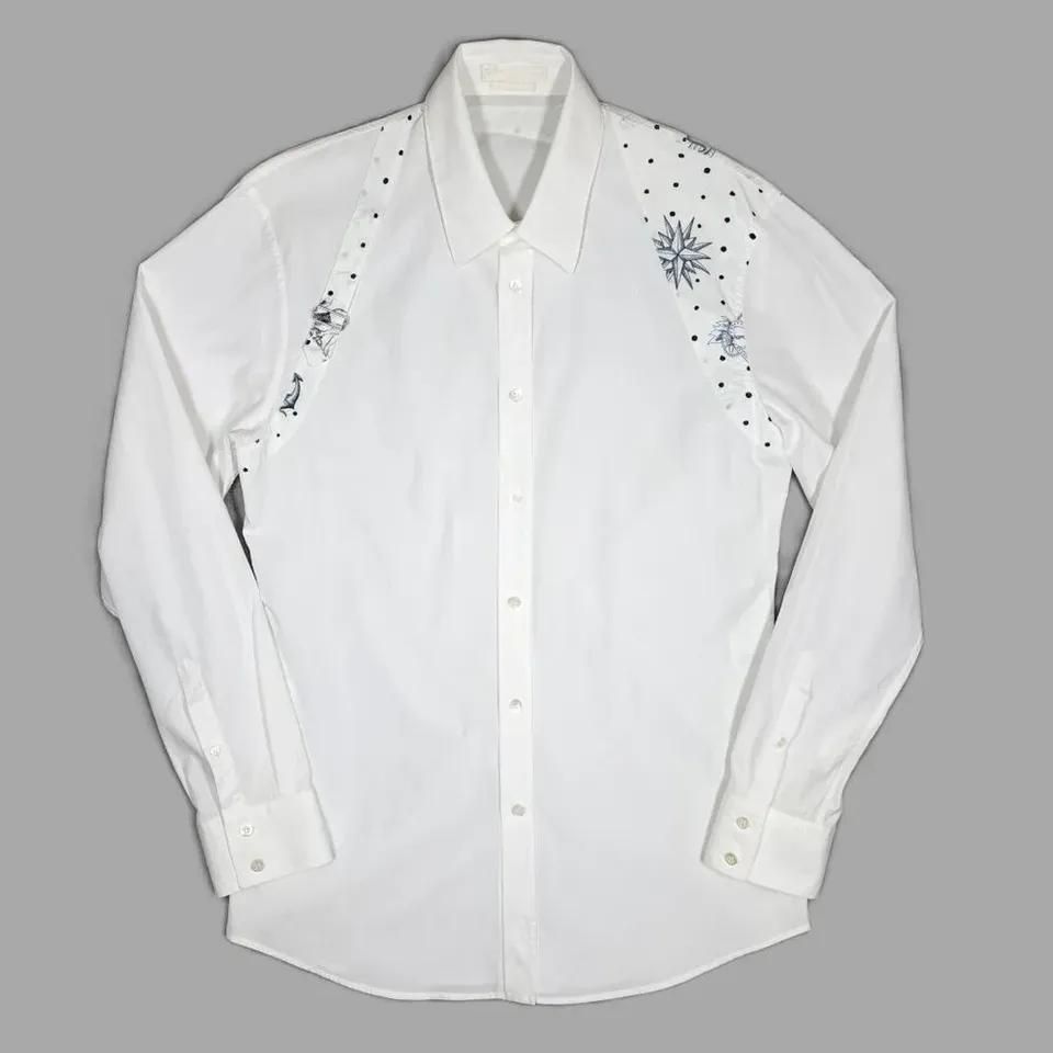 Alexander McQueen nautical print harness shirt