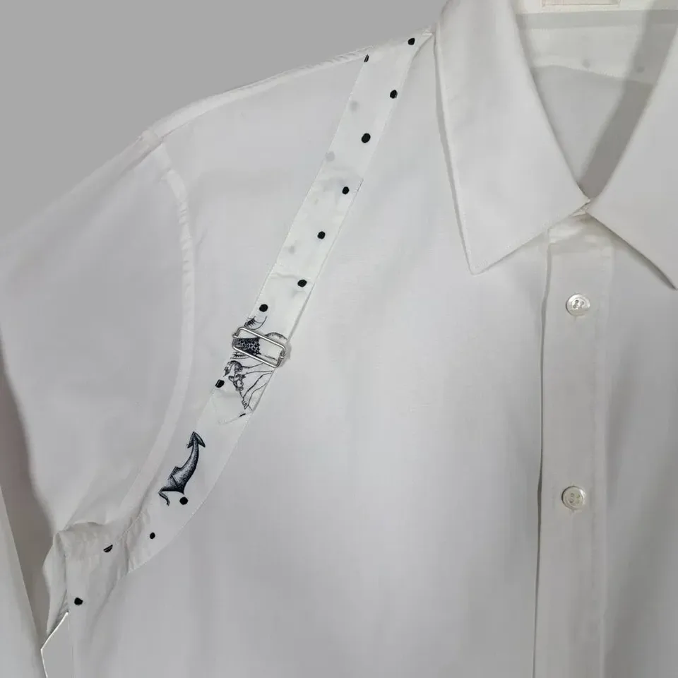 Alexander McQueen nautical print harness shirt - Thumbnail 4