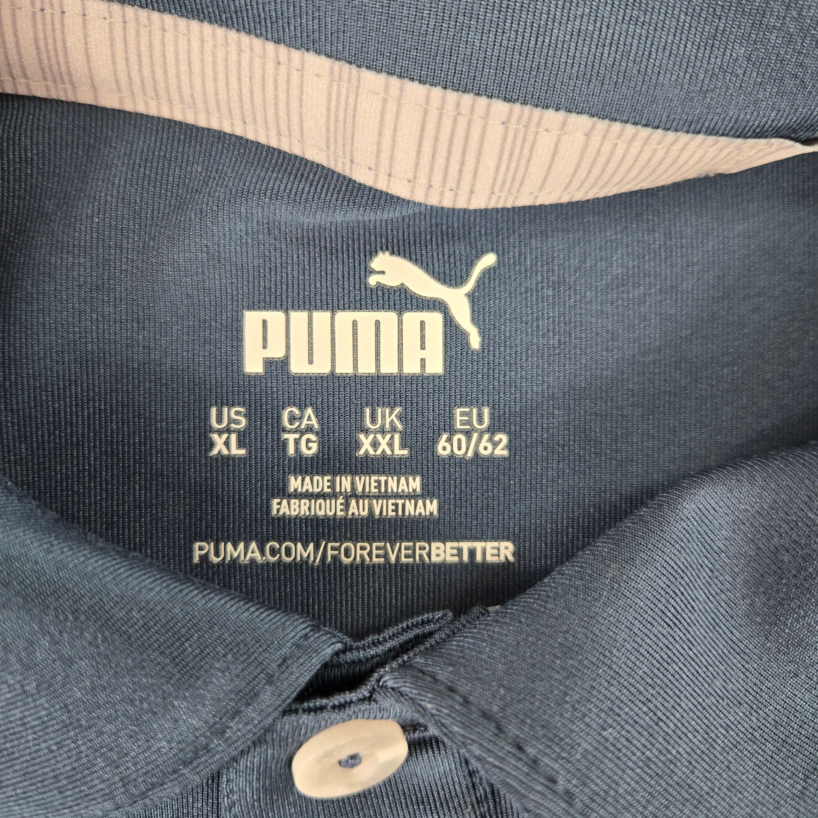 Puma Men's Striped Polo Shirt Size XL - Thumbnail 8