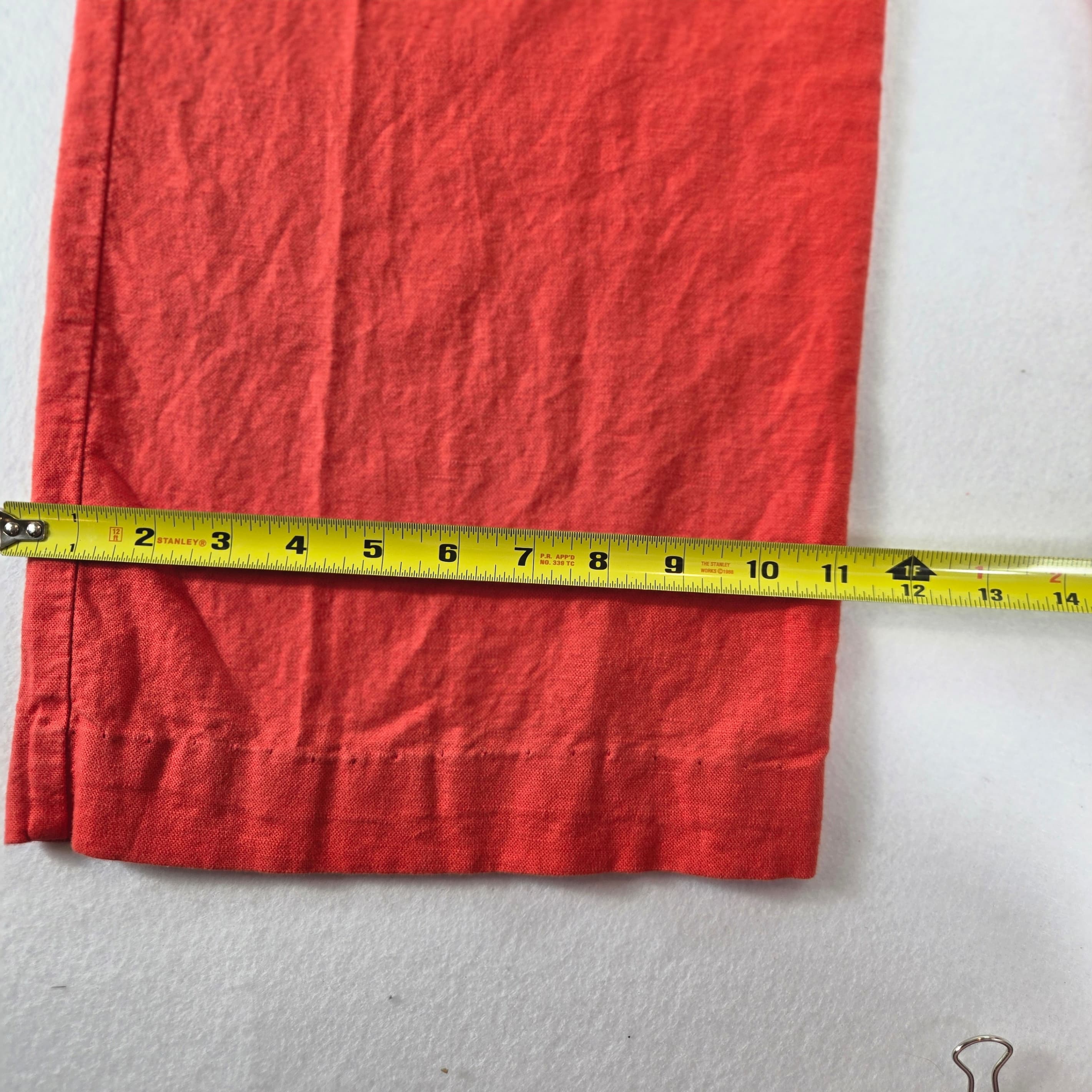 Loft Linen Blend Wide Leg Pants Red Size 8 - Thumbnail 6
