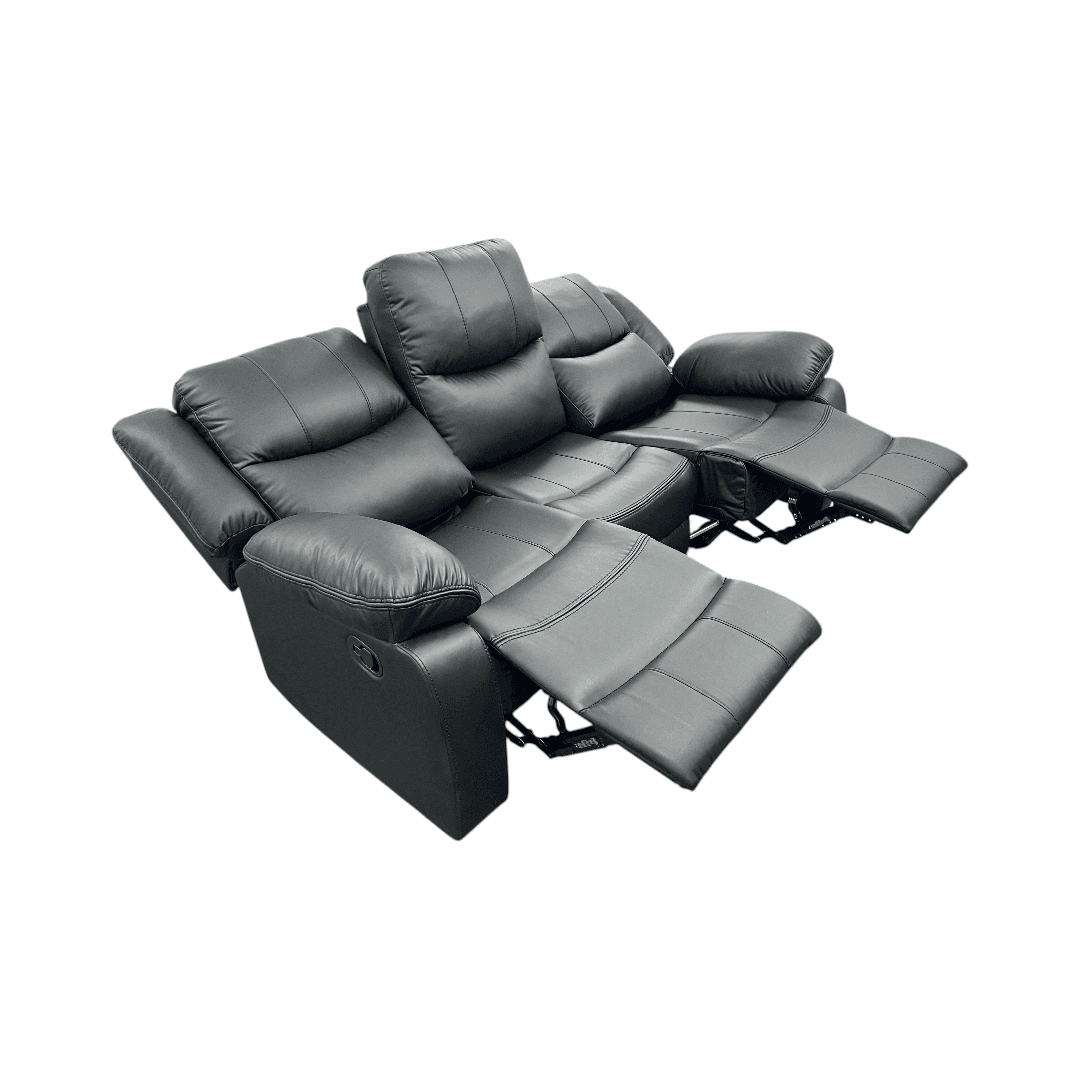 Latitude Run Kamarli Faux Leather Upholstered Solid and Manufactured Wood Frame Manual Reclining Sofa - Thumbnail 11
