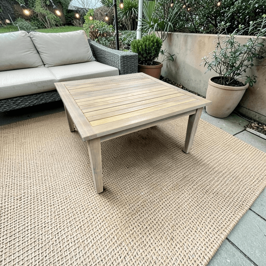Linon Home Decor Svana Natural Square Coffee Table