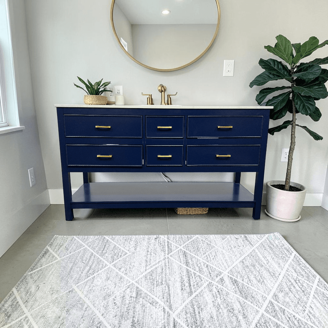 Latitude Run Brooks Double Bathroom Vanity with Marble Top