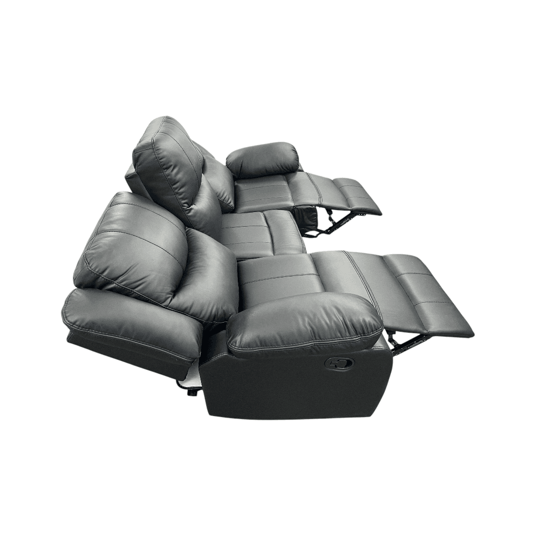 Latitude Run Kamarli Faux Leather Upholstered Solid and Manufactured Wood Frame Manual Reclining Sofa - Thumbnail 10