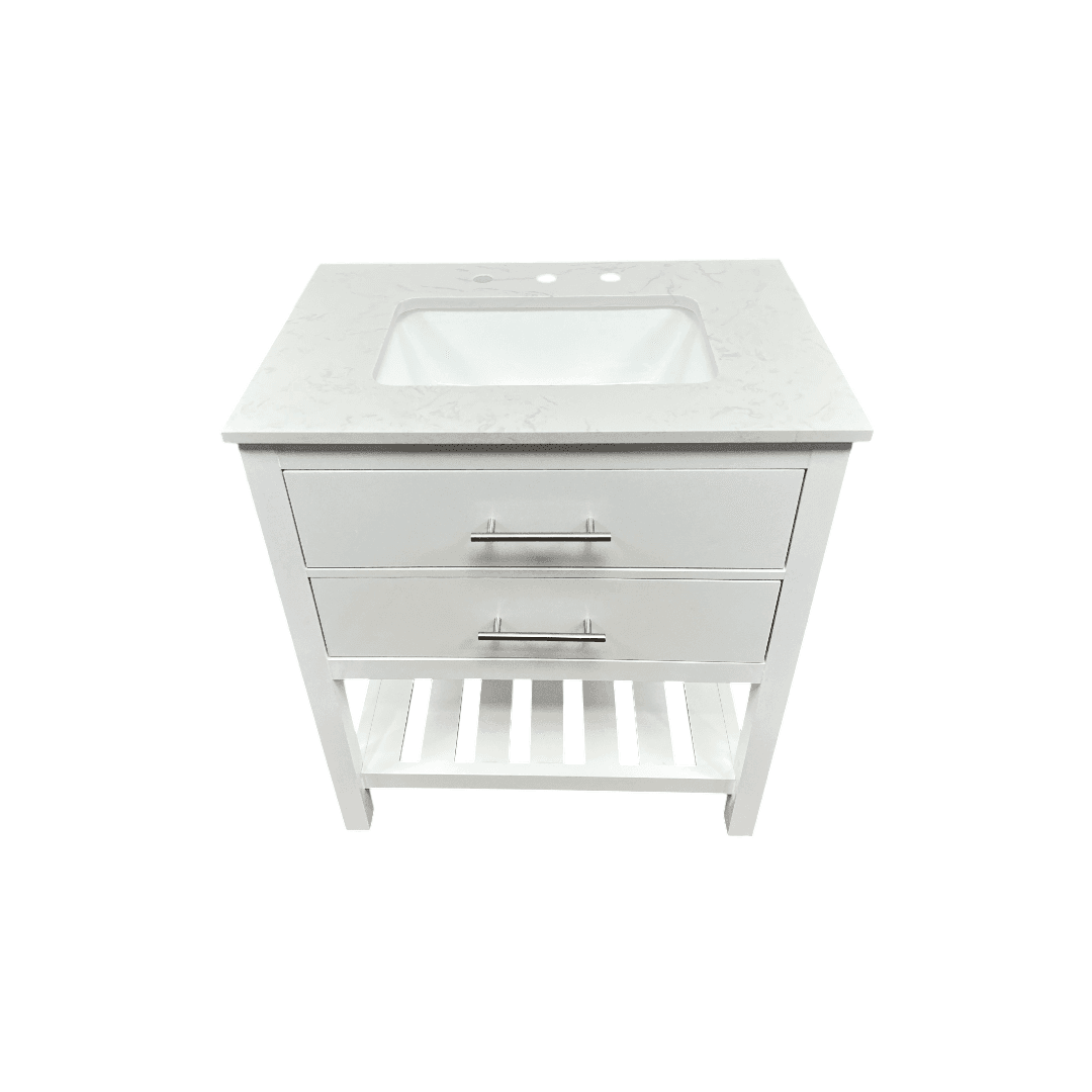 Lark Manor Carnavon Single Bathroom Vanity with Engineered Stone Top - Thumbnail 4
