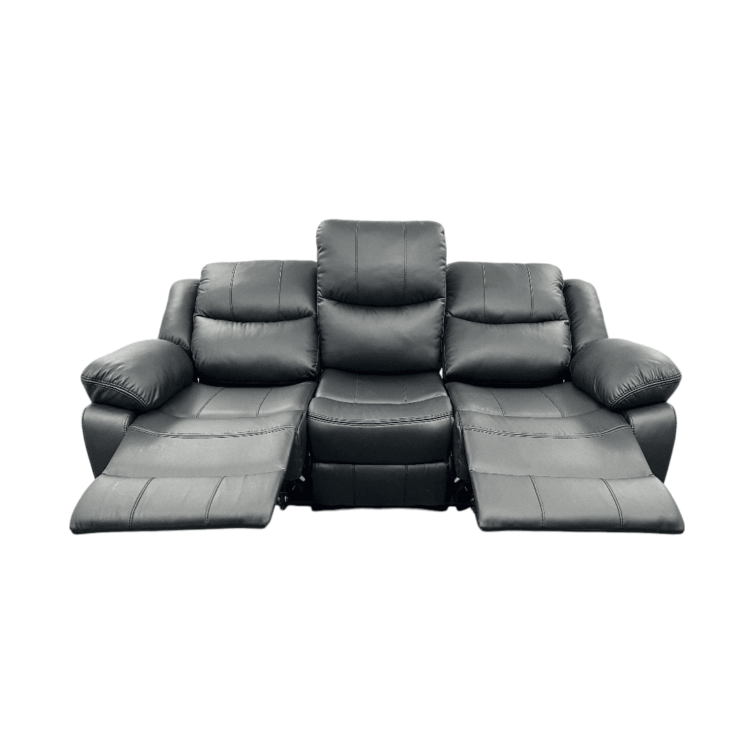 Latitude Run Kamarli Faux Leather Upholstered Solid and Manufactured Wood Frame Manual Reclining Sofa - Thumbnail 5