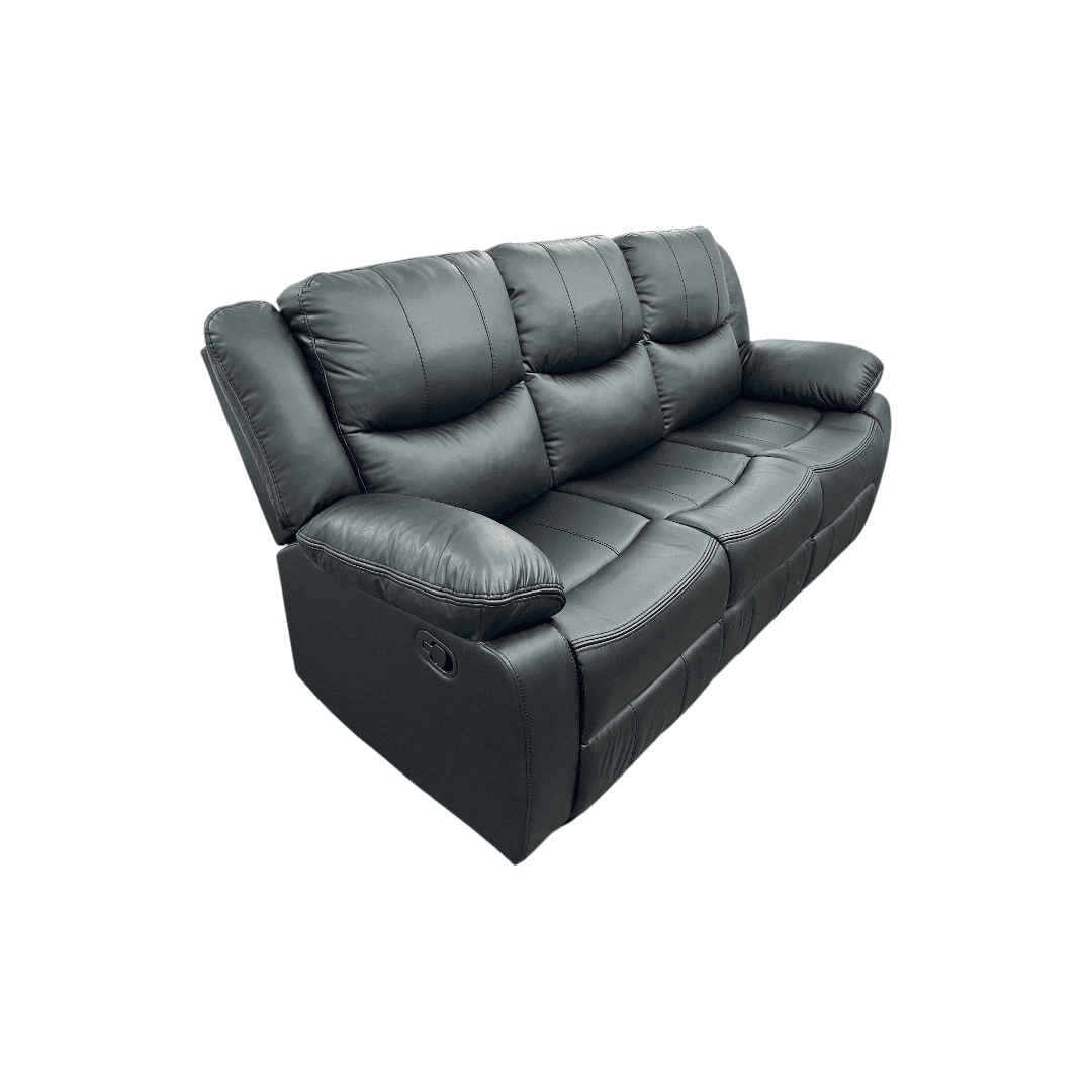 Latitude Run Kamarli Faux Leather Upholstered Solid and Manufactured Wood Frame Manual Reclining Sofa - Thumbnail 4