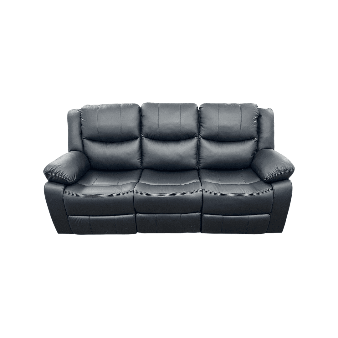 Latitude Run Kamarli Faux Leather Upholstered Solid and Manufactured Wood Frame Manual Reclining Sofa - Thumbnail 2