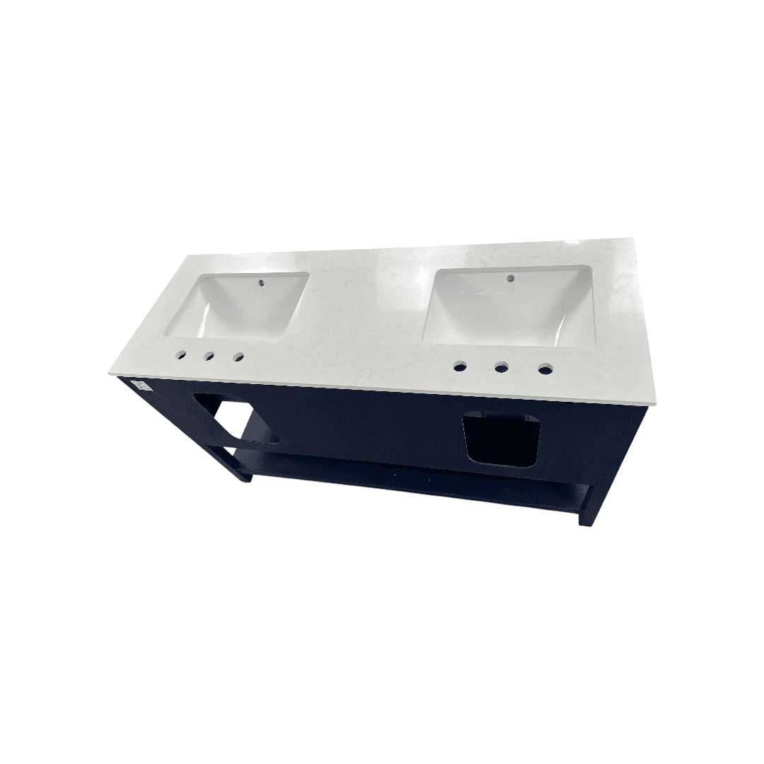 Latitude Run Brooks Double Bathroom Vanity with Marble Top - Thumbnail 9