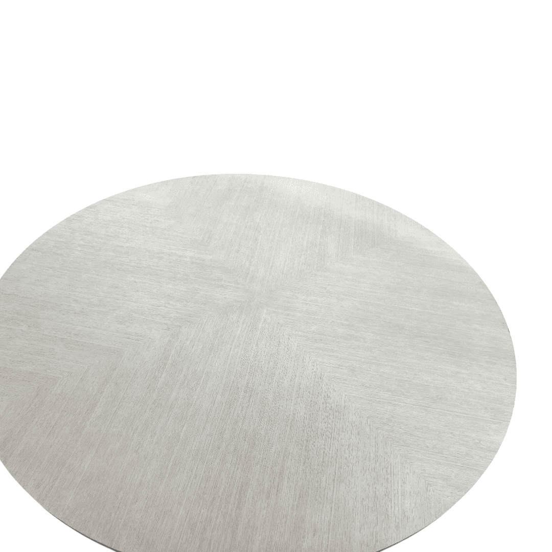 Maitland Smith Oak Round Solid Wood Dining Table - Thumbnail 14