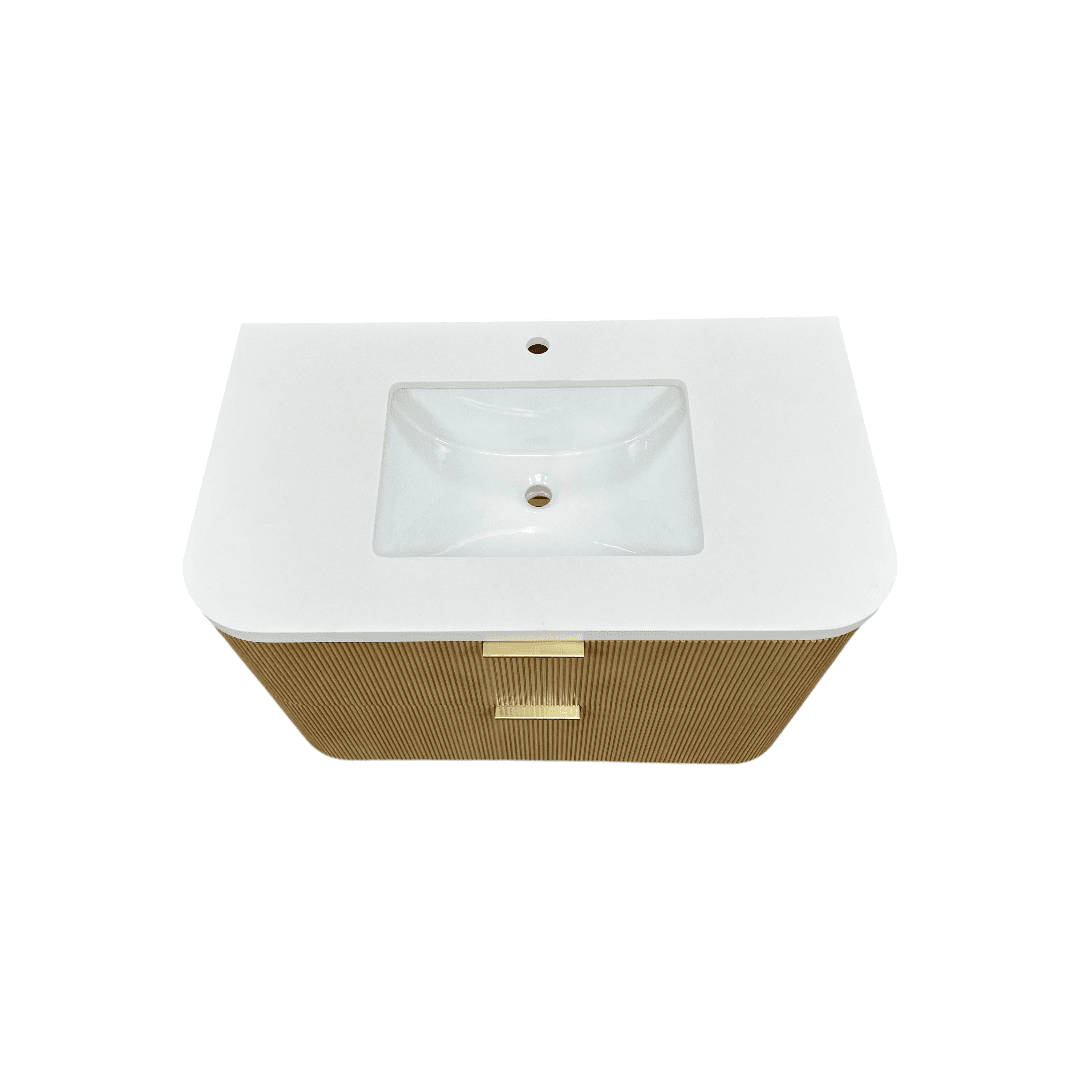 Ophelia & Co. Chantal Single Bathroom Vanity With Engineered Quartz Top - Thumbnail 5